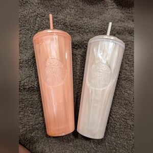 Set of 2 NWT Starbucks pearl tumblers